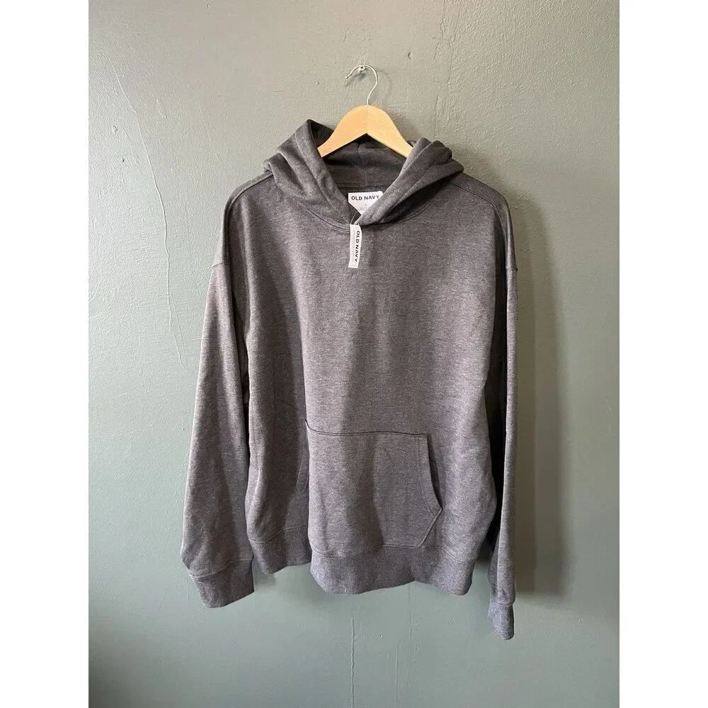Old Navy Mens Gray Pullover Hooded Sweatshirt Size XL NWT
